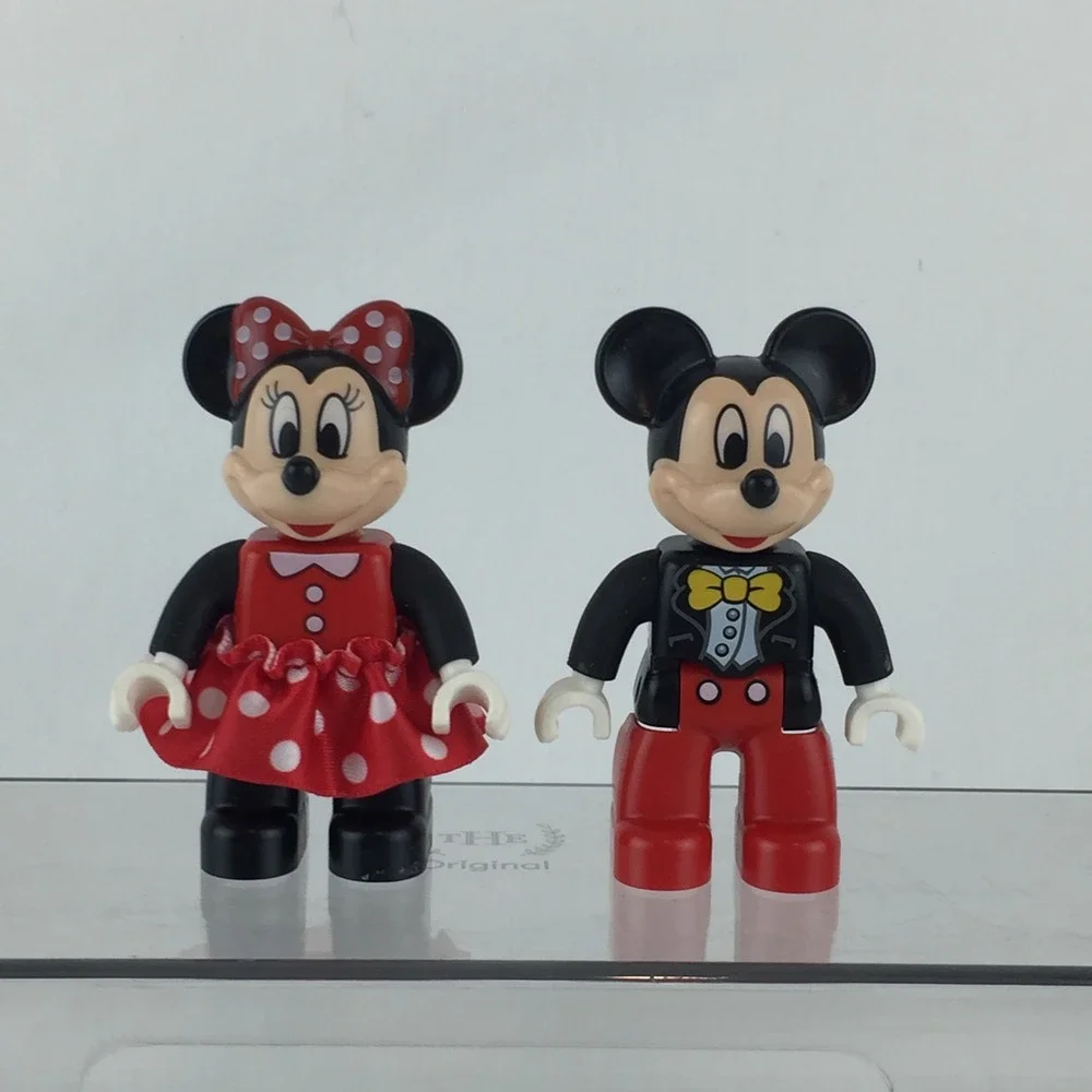 LEGO Duplo Mickey Minnie Mouse Figures Red Black Umbrella Guitar Disney
